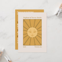 Hochzeitseinladung Vintage Sun