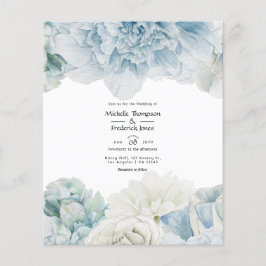 Hochzeitseinladung von Blue Peonies Flyer