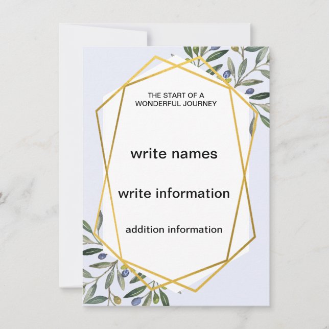 Hochzeitseinladung Vorlagen (Vorderseite)