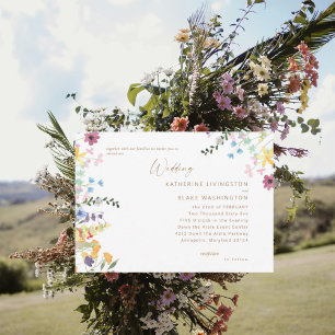 Hochzeitseinladung Wildblumen in Blüte ohne Eltern Einladung