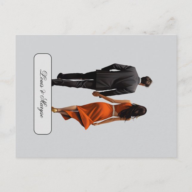 Hochzeitseinladung Wird Teilen Einladungspostkarte (Rückseite)