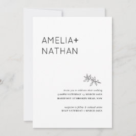 Hochzeitseinladung zur Minimalistischen Wildblume Einladung