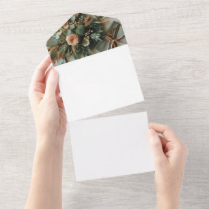 Hochzeitseinladungen Alles in einem – Eleganter All In One Einladung