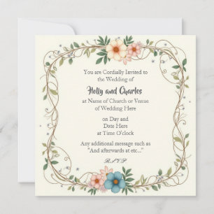 Hochzeitseinladungen an der Hübschen Grenze zu Blu Einladung