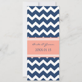 Hochzeitseinladungen Blue Coral Zickzack Einladung