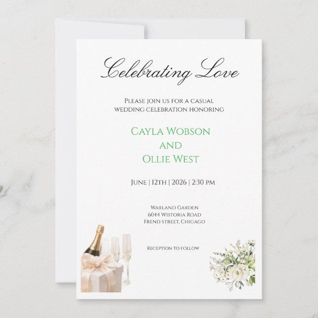 Hochzeitseinladungen Einladung (Vorderseite)