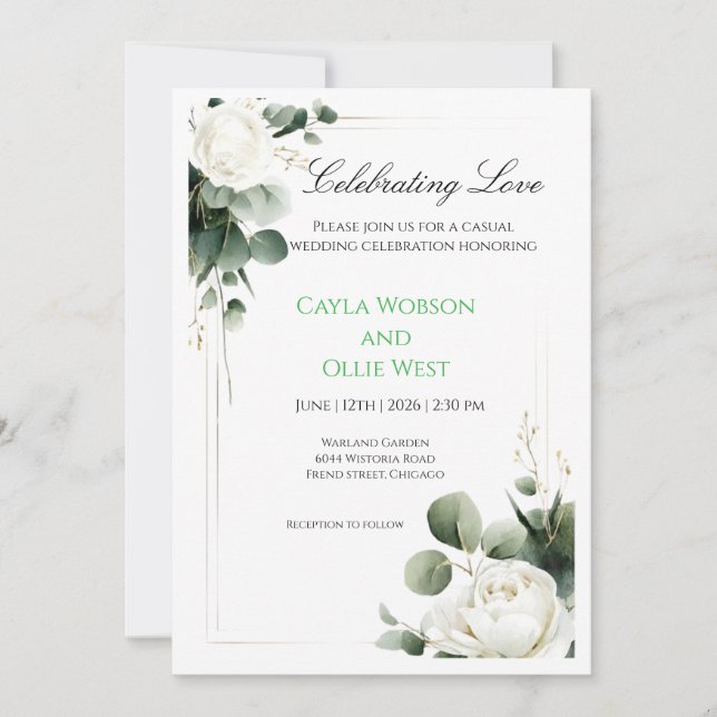 Hochzeitseinladungen Einladung (Vorderseite)