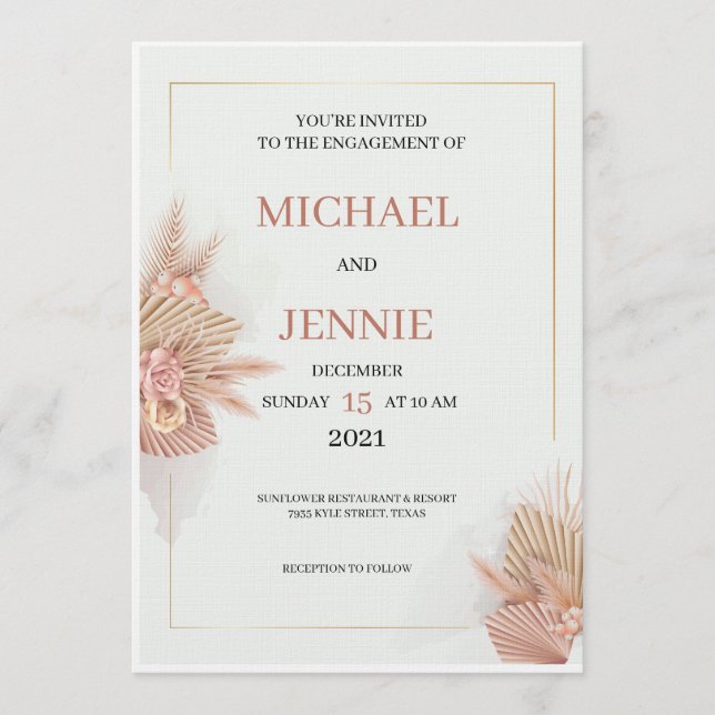 Hochzeitseinladungen Einladung (Vorderseite)