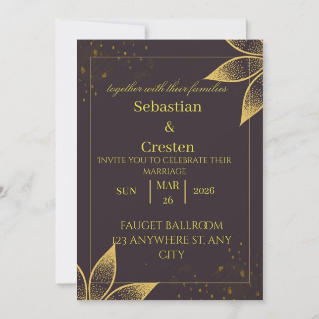 Hochzeitseinladungen Einladung (Vorderseite)