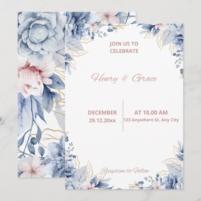 Hochzeitseinladungen Einladung (Vorne/Hinten)