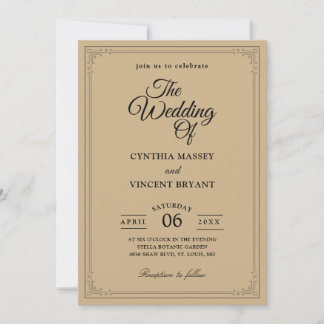 Hochzeitseinladungen für alten Western Einladung