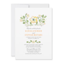 Hochzeitseinladungen für Gelbe Flora