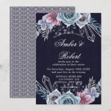 Hochzeitseinladungen für Hochzeiten in Navy Dusty