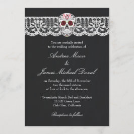 Hochzeitseinladungen für Lace Sugar Skull Einladung