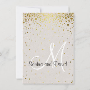 Hochzeitseinladungen Gold Glam Confetti Einladun Einladung
