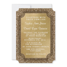 Hochzeitseinladungen | Gold Leaf & Glitzer Einladu