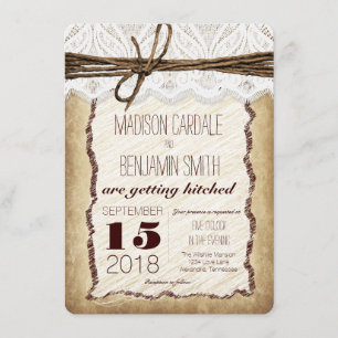 Hochzeitseinladungen im rustikalen Landhausstil mi Einladung