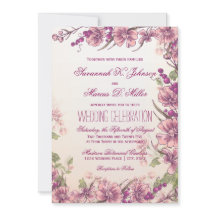 Hochzeitseinladungen im Stil eines Vintage-Blumeng