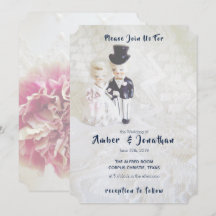 Hochzeitseinladungen im Vintage-Spitzen-Look für d
