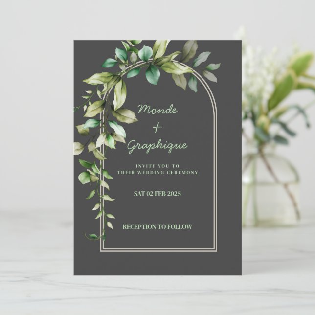 Hochzeitseinladungen Kunst Einladung (Stehend Vorderseite)