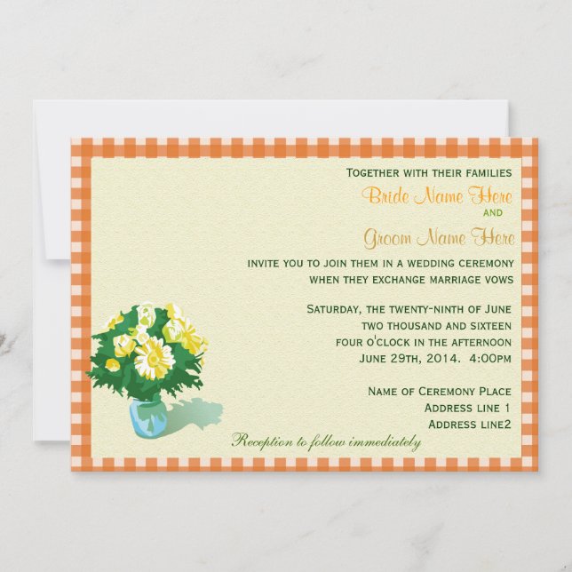 Hochzeitseinladungen, Landkarten Einladung (Vorderseite)