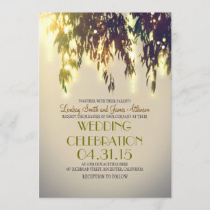 Hochzeitseinladungen mit Streichelleuchten und Wil Einladung