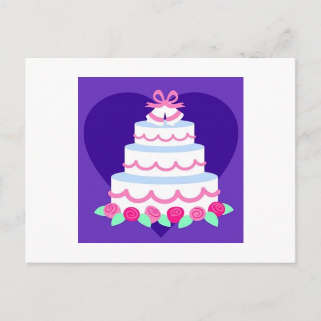 Hochzeitseinladungen Postkarte (Vorderseite)