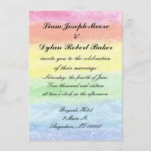Hochzeitseinladungen "Rainbow Watercolor" Einladung