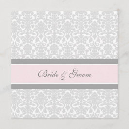 Hochzeitseinladungen Rosa Weiße Damasse Einladung