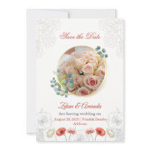 Hochzeitseinladungen Save the Date Wasserfarbe Flo