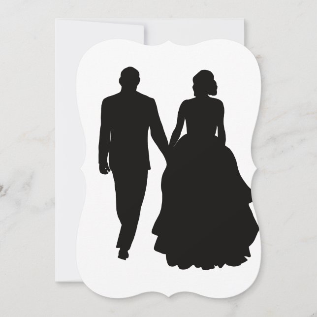 Hochzeitseinladungen Silhouette Einladung (Vorderseite)