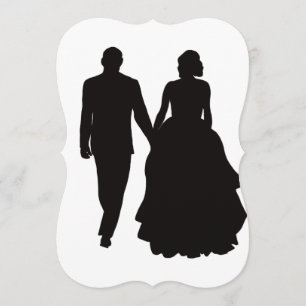 Hochzeitseinladungen Silhouette Einladung