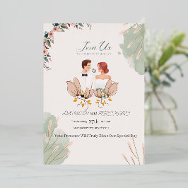 Hochzeitseinladungskarte Folieneinladung