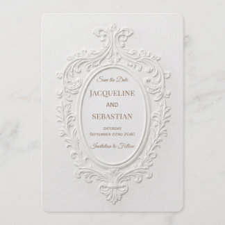 Hochzeitseinladungskarte mit eleganten Mustern Einladung