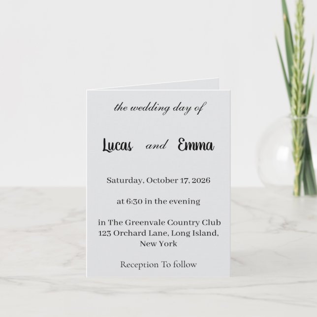 Hochzeitseinladungskarten  karte (Vorderseite)