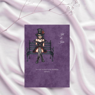 Hochzeitseinladungsvorlage Dark Academia Dusche Einladung