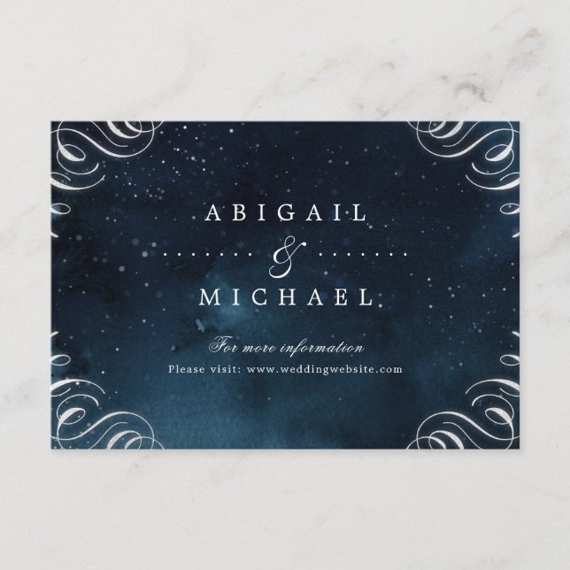 Hochzeitseinsatz für Vintage Hochzeitskalligraphie Begleitkarte (Vorderseite)