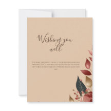 Hochzeitseinschlusskarte Moderne Tropische Rose