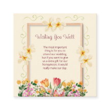 Hochzeitseinschlusskarte Wildblumen-Blumenmuster
