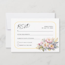 Hochzeitselegante Rosa-Toronies-UAWG RSVP Karte
