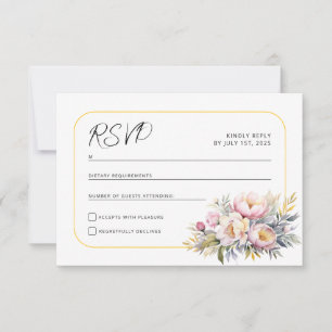 Hochzeitselegante Rosa-Toronies-UAWG RSVP Karte