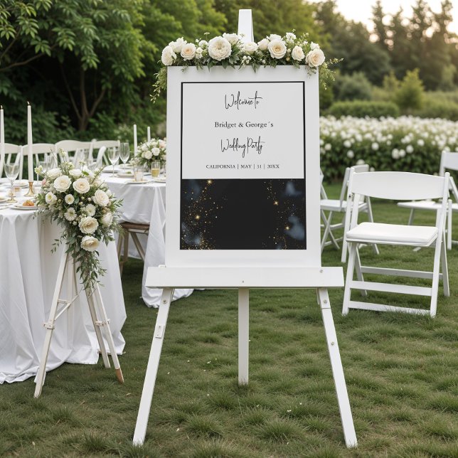 Hochzeitsempfang abstrakt schwarz & mattiert acrylschild (Von Creator hochgeladen)