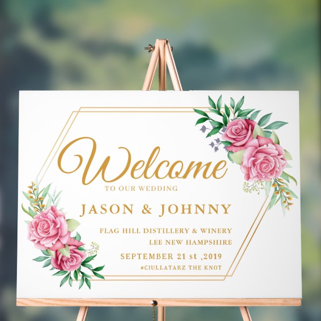 Hochzeitsempfang Acrylschild (Neutral)