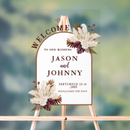 Hochzeitsempfang Acrylschild