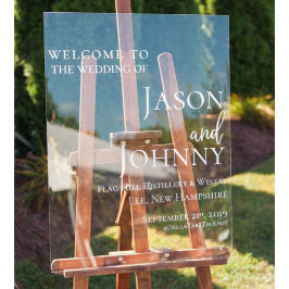 Hochzeitsempfang Acrylschild