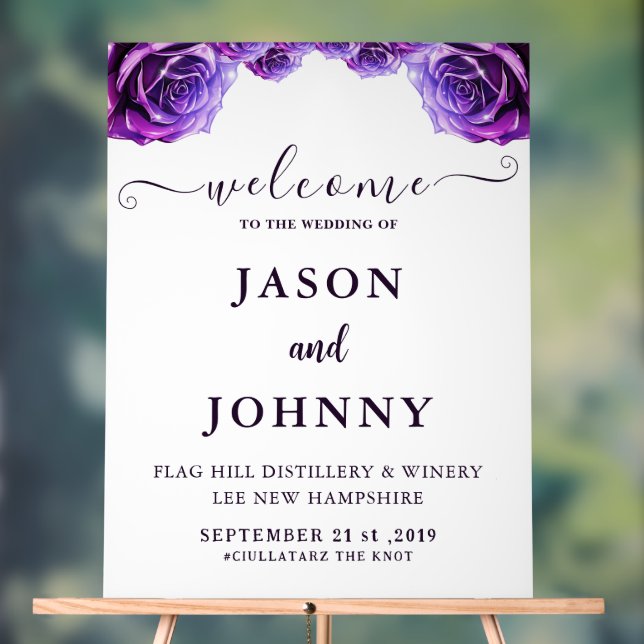 Hochzeitsempfang Acrylschild (Neutral)