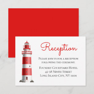 Hochzeitsempfang am Meer Leuchtturm Strand Sommer Einladung