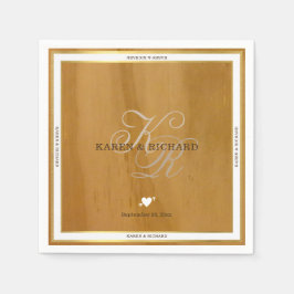 Hochzeitsempfang aus rustikalem Holz Serviette