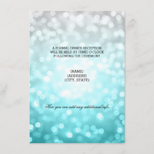 Hochzeitsempfang Beach Ombre Glitzer Lights Begleitkarte