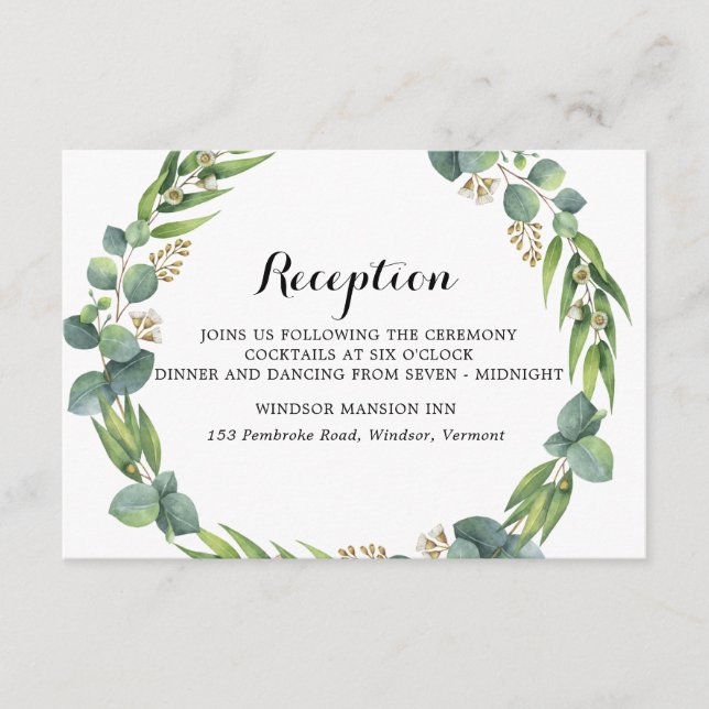 Hochzeitsempfang Begleitkarte (Vorderseite)